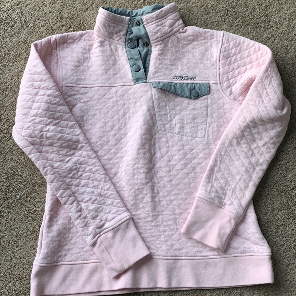 Women’s spyder quilted pullover sweatshirt Med